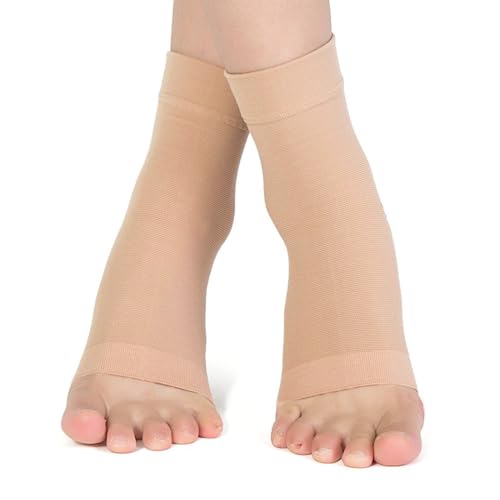 EIH1 1 par de calcetines acolchados de patinaje sobre hielo con protección de tobillo almohadilla de gel para hockey patín tobillos elásticos para botas de deporte, correr