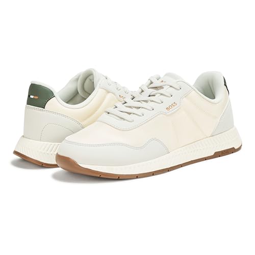 BOSS Men's Titanium Nylon Blend Laceup Sneakers3