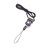 2pcs Detachable Neck Strap Band Lanyard for Cell Phone Camera iPod mp3 mp4 USB Flash Drive ID card badge (Black, 38cm)