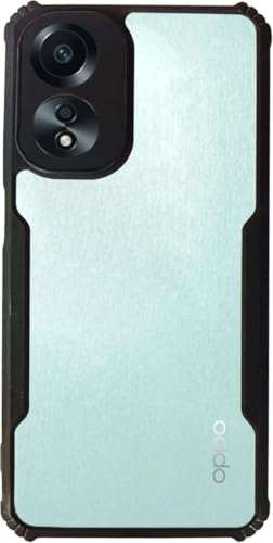 Image of AIBEX Crystal Clear Back Cover Case for Oppo A78 4G | 360 Degree Protection | Shock Proof Design | Transparent Back Cover Case (PC & TPU, Black Bumper)