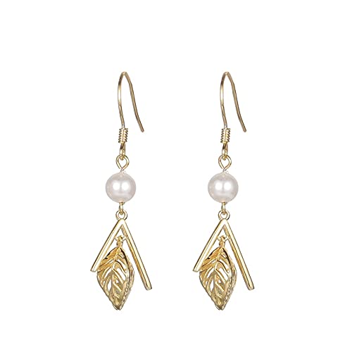 Boucles d'oreilles longues feuille en perles parfaites pour un mariage chic