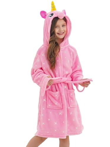 Image of Doctor Unicorn Soft Unicorn Hooded Bathrobe Sleepwear - Unicorn Gifts for Girls