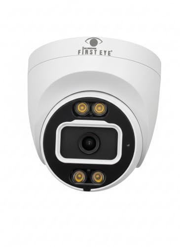 Image of First Eye 5MP IP Security Camera FE-247, 3.6MM Fixed Lens, Colour Day and Night Vision, Outdoor Surveillance, Wall Mount, White