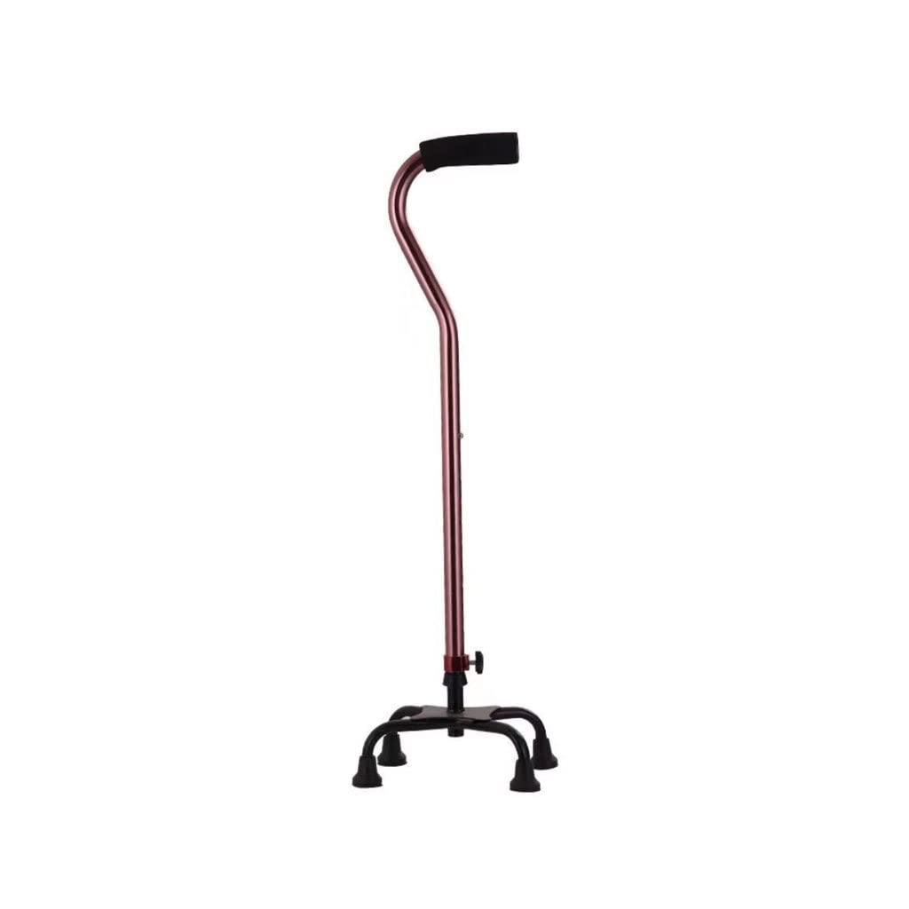GCX- Muletas for Ancianos Bastón Cuadrangular Muletas Gruesas De Acero Inoxidable for Ancianos Bastón Antideslizante Liviano Ajustable Firma (Color : B)