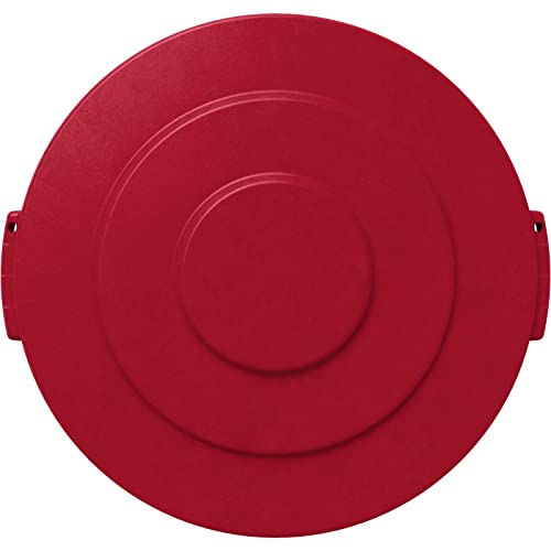 Image of SPARTA Bronco Lid for 10 Gal. Trash Can, Durable, Food-Safe, NSF and HACCP-Compliant, Lid for Commercial Use (Container Sold Separately - Fits Bronco Only), Polyethylene, 10 Gallon, Red (Pack of 6)