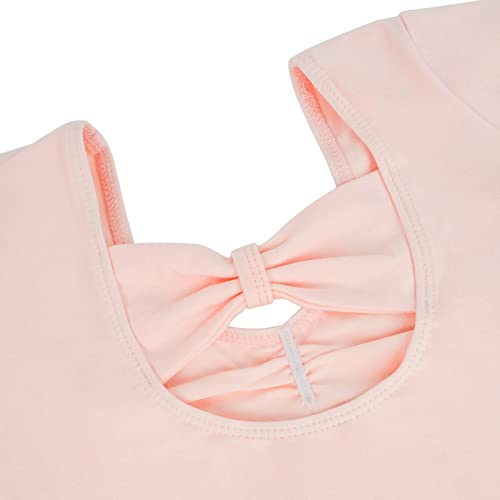 Foto von SANOTO Ballettkleidung Mädchen Kinder Ballettkleidung Balettkleider Mädchen Kurzarm Tütü Mädchen Ballett Kleider Mädchen Ballettanzug Balletttrikot Chiffon Tanzbody mit Rock Ballett Trikot-130