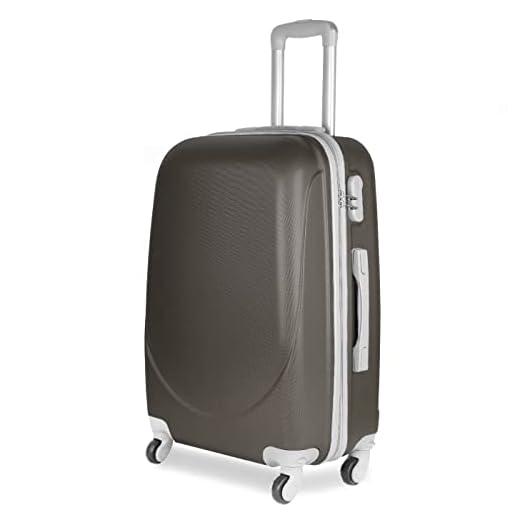 Maleta Mediana DE 65 x 44 x 25 cm 4 Ruedas 360º Liso Maletas RIGIDAS Material ABS Negro