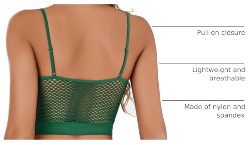Image of Avidlove Sexy Tops for Women Fishnet Crop Tops Y2k Bralette Hollow Out Camisole Going Out Lingeries Top