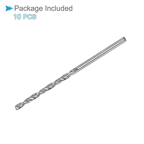 CoCud Mikro Bohrer Bit 1.85mm Bohrer Durchmesser 48mm Gesamt Länge 6542 Schnellarbeitsstahl Vollständig Geschliffen Gedreht Bohrer - (Anwendung: für Kupfer Metall Holz) 10Stk