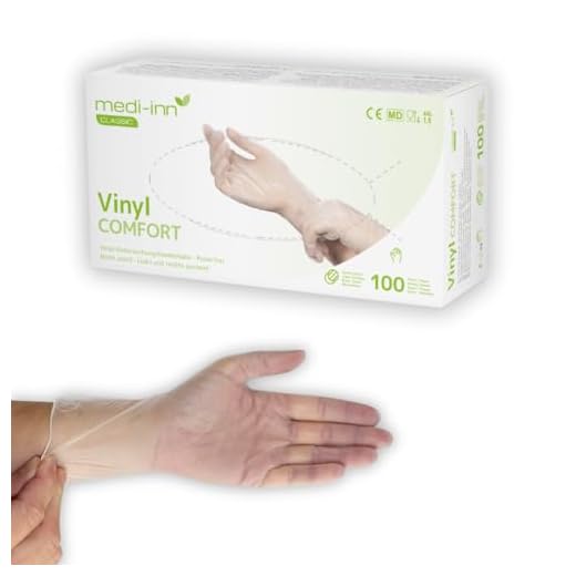 Medi-Inn Vinyl puderfrei Einmalhandschuhe Größe S | 100 Stück | Vinylhandschuhe transparent in praktischer Spenderbox
