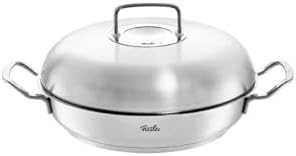 Fissler, Original-Profi Collection Servierpfanne (Ø 28 cm, 3 L), Edelstahl, Hochraumdeckel, hoher Rand, unbeschichtet, Induktion, Made in Germany