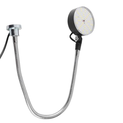 Luz de Máquina LED 15W 1500LM Luz Blanca   Base Magnética Cuello de Cisne Flexible para Torno, Banco de Trabajo, Máquina de Coser