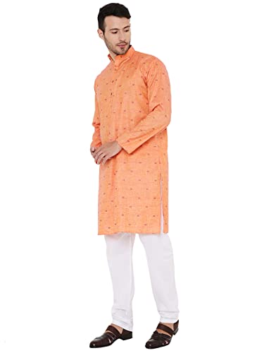 Image of Maharaja Linen Blend Kurta Pyjama Set for Men