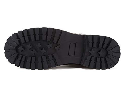 Eyushijia Men's Hiking Boots Waterproof Outdoor Mid Ankle Lightweight Snow Shoes Trekking Trails(10, Black-07-Fur Lining) #TOP6