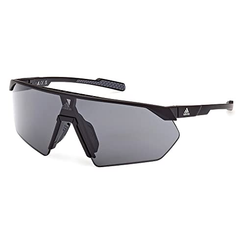 Lunettes de sport Adidas SP0076 noir mat, design aérodynamique unique