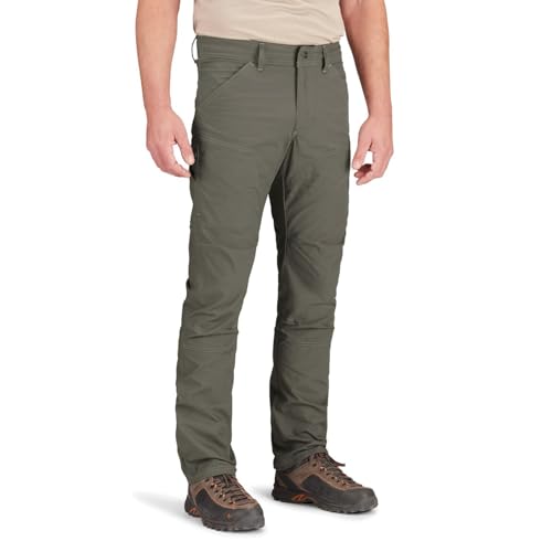 TK Flex Rise Men's Technical Pants Quick Dry Breathable Outdoor Hiking 8 Pockets Shale