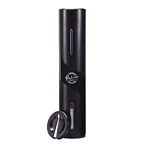 Saca Rolha Abridor de Vinho Elétrico Profissional Preto Com Corta Lacre Prana