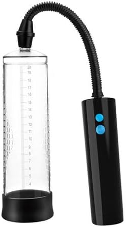 Men's Vacuum Pump Training Strength Electric Enhancer Vacuum Pump Strength Men's Suction Increase Pump for Male Training Large Size Pump 2 in 1 Pump ED Enlargement Vacuum Pump YUHFD1T (Black)