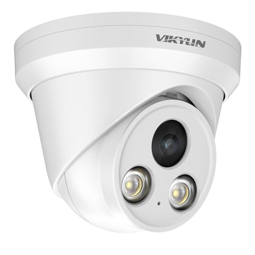 VIKYLIN 4K 8MP Full Color AI Turret IP PoE Camera,F1.0