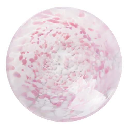 4 Inch?10cm? Handcrafted Glass Plate – Japanese Small Dish for Jewelry, Sauce, Appetizers or Display – Nature-Inspired, Made in Japan (1, Cherry Bloosom)