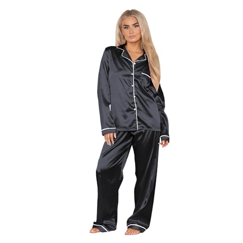 Pyjama en satin pour femme janisramone vêtement de détente chic pour soirées cocooning