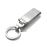 Linwnil Stainless Steel Keyring Security Belt Clip Key Chain,used in sports pants, clothes pockets,belt,Durable Multi-ring Key Holder (1)