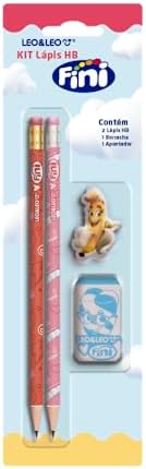 KIT LÁPIS HB FINI 2 LAPIS/APONTADOR/BORRACHA CX/24 BLISTER LEO&LE...