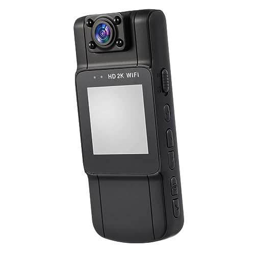Caméra de sécurité portable à clip arrière avec écran rotatif pour enregistrement extérieur