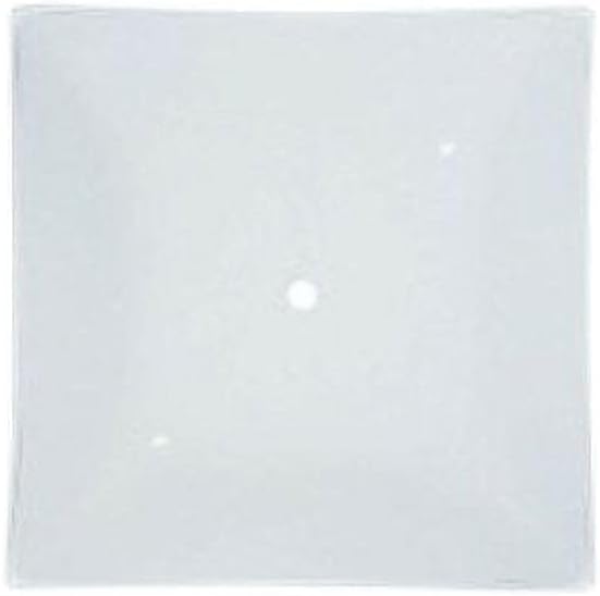 B&P Lamp® 12" White Square Semi-Flush Mount Glass Shade That Slips a 1/8 IP (3/8")