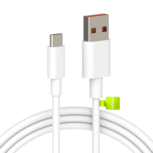 Image of Infinix Original 45W Type-C Super-Fast Charging Cable (USB-A to Type-C) | Compatible with Infinix GT 10 Pro, Zero 20, Zero 30, Note 30, Note 10, Hot 11 & More