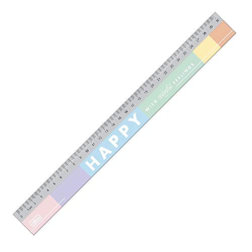 Tilibra - Régua em Poliestireno 30cm, 315541, Happy, Cor Pastel 4 31FTZ25C8rL