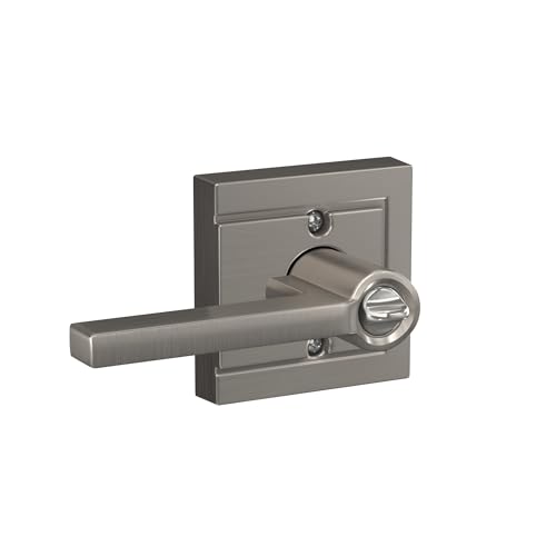 Schlage F51A LAT 619 ULD Latitude Door Lever with Upland Trim, Keyed Entry Lock, Satin Nickel by SCHLAGE - Image 3