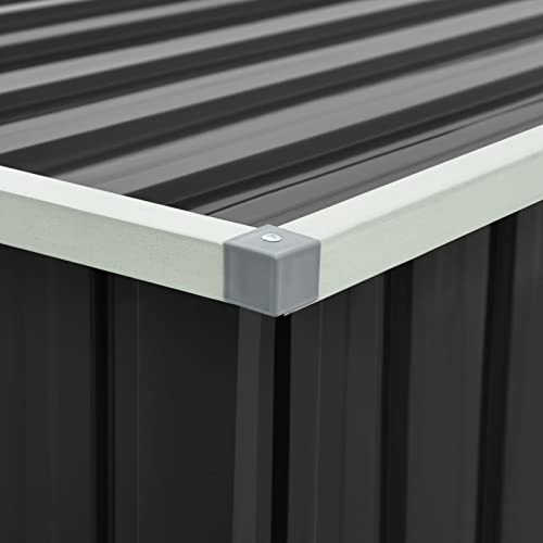 Verderoom Gartenbox Metall Gartenbox Wasserdicht XXL Auflagenbox Metall Auflagenbox XXL Kissenbox Werkzeugkasten Gerätebox Gartentruhe-Anthrazit-171 x 99 x 93 cm