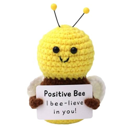 Image of Crochet Toys, Handmade Crochet Bee Plush Decor, for Women Men, Aesthetic Home Decor, Office Desk Decors, Table Decoration Items