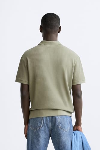 Image of Alan Jones Clothing Men's Textured Polo T-Shirt | Classic Short Sleeve Polo for Casual Wear