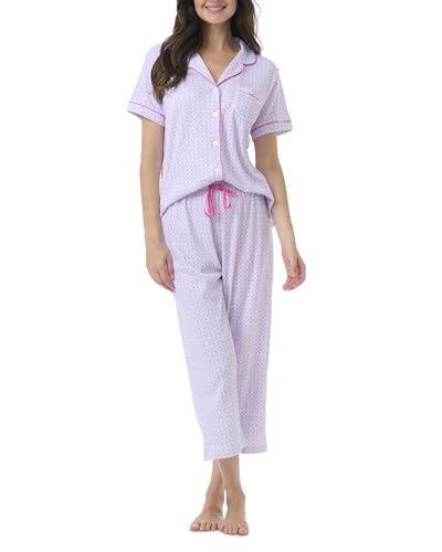 Image of Karen Neuburger Women's Short Sleeve Girlfriend Capri Pajama Set