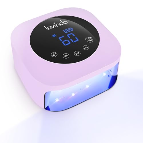 Lavinda LED Nail Lamp 54W Rechargeable Cordless UV Nail Light,