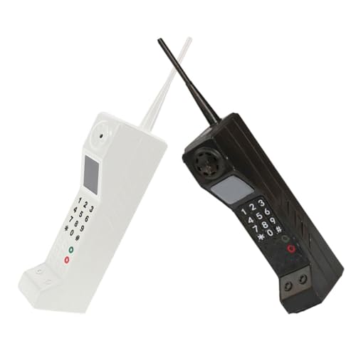 Ornement téléphone rétro brique pour une décoration intérieure soignée et vintage