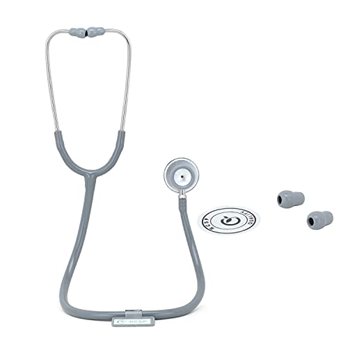 Image of RCSP Stethoscope for Doctors Micro Plus Students Medical Professional Version Grey Aluminum Chest Piece