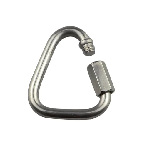 HEXHUASR Gerrit 1 pz. Acciaio Inossidabile 304 Catena a Maglie Rapide Moschettone di bloccaggio Connettore Colore Naturale dell'Acciaio Inossidabile(5mm)