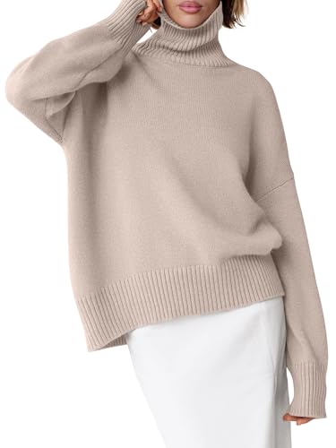 ANRABESS Womens Turtleneck Sweaters Oversized...