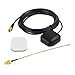 Bingfu Waterproof Active GPS Navigation Antenna Adhesive Mount SMA Male GPS Antenna with 15cm 6 inch RG178 Coaxial Pigtail Cable for GPS Module Receiver Tracking