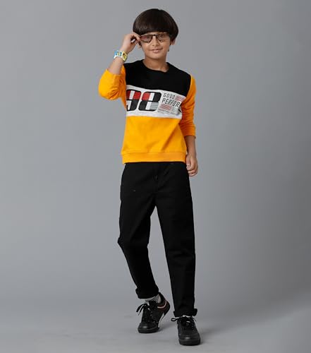 Image of KYDA KIDS 100% Cotton Unisex Boys and Girls Hoodies | Hooded Neck Chest Printed Full Sleeve Sweatshirts for Unisex