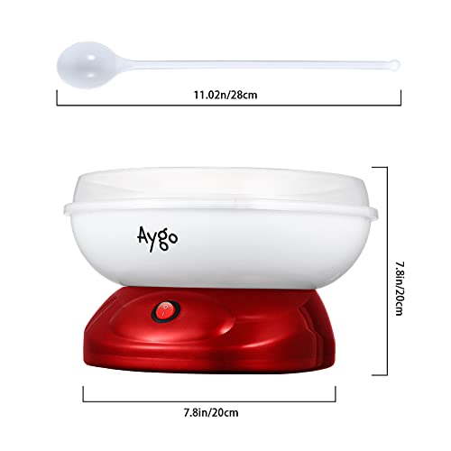 Foto von Aygo Zuckerwattemaschine für Zuhause, Retro-Design Candy Floss Maschine Set, Mit Zuckerwatte Stäbchen & Messlöffel in nostalgischem