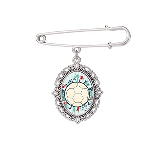 Broche de football Earth Trees pour robe et vêtement féminin M
