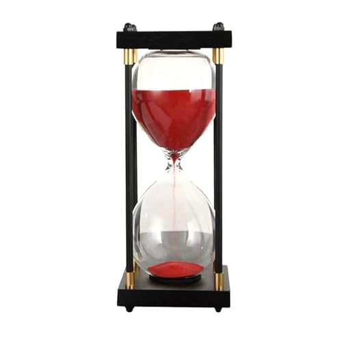 Timer da Cucina，Timer Per Clessidra 60 Minuti Clessidra，conto alla rovescia clessidra design Per Natale Nuovo Anno Compleanno Tavolino Da Tè Scaffale Libri Gioco Di Scuola (Rosso 30min)