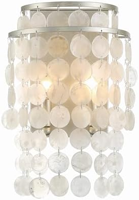 Crystorama Brielle 2 Light Antique Silver Sconce