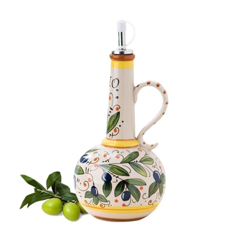 Aceitera de cerámica pintada a mano para dar un toque elegante a tu mesa de cocina 2