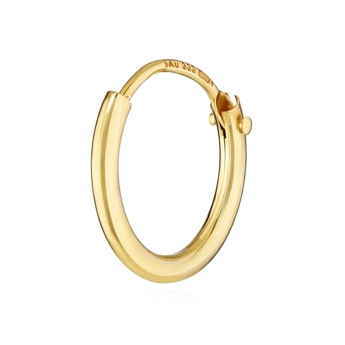 Pendientes de aro de oro auténtico masculinos para un estilo urbano diario