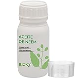Bioky Aceite de Neem 250ml - 100% Puro - Virgen y Natural - Prensado en frío - [Multiusos para Jardín & Hogar] Protector Ecológico contra Insectos y Plagas